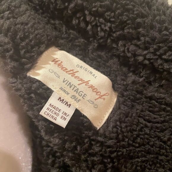 Weatherproof Vintage Hooded Sherpa Vest Black Size M - Picture 8 of 8